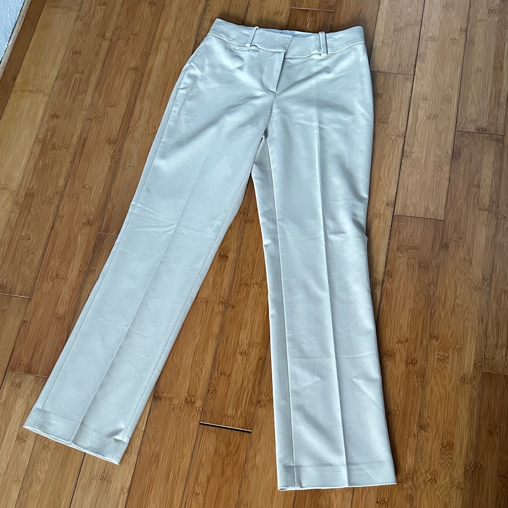 NWT Ann Taylor Curvy Fit Trouser Leg Pant 0P Tan/Taupe — Petite & Tailored